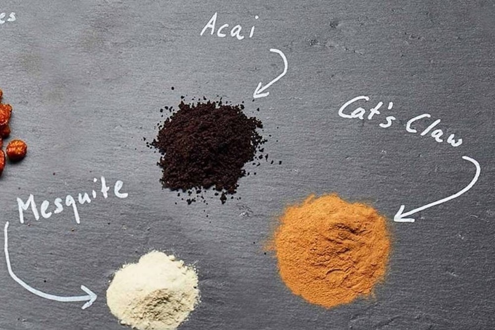 Verschiedene Zutaten in den Produkten von MySuperfood